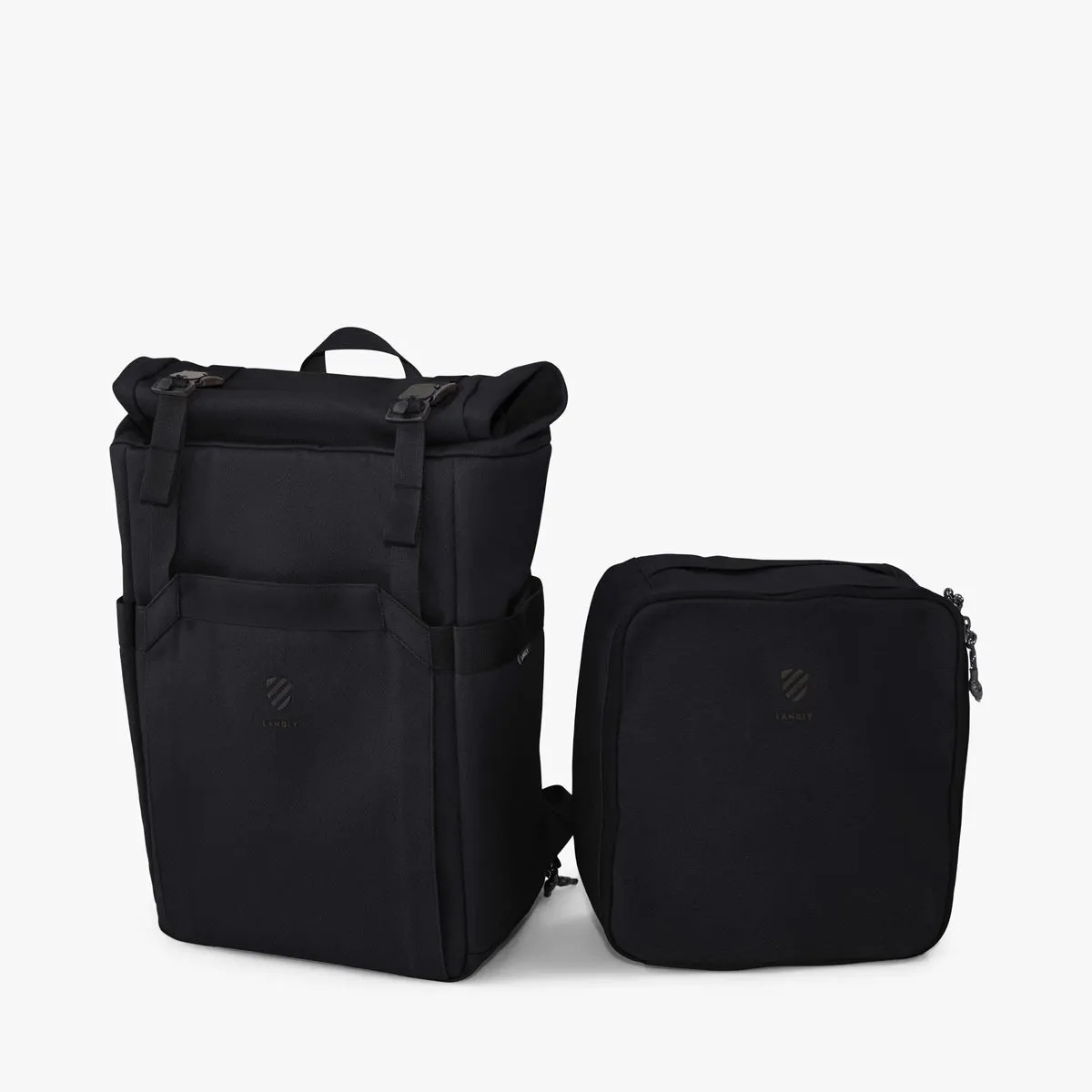 Langly : Weekender Backpack With Camera Cube : Black