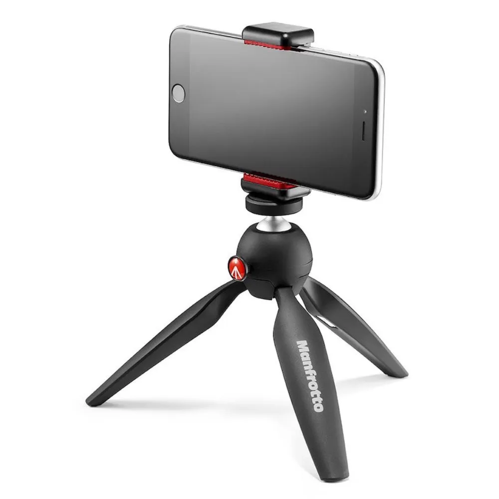 Manfrotto Pixi Mini Tripod with Smartphone Clamp Black