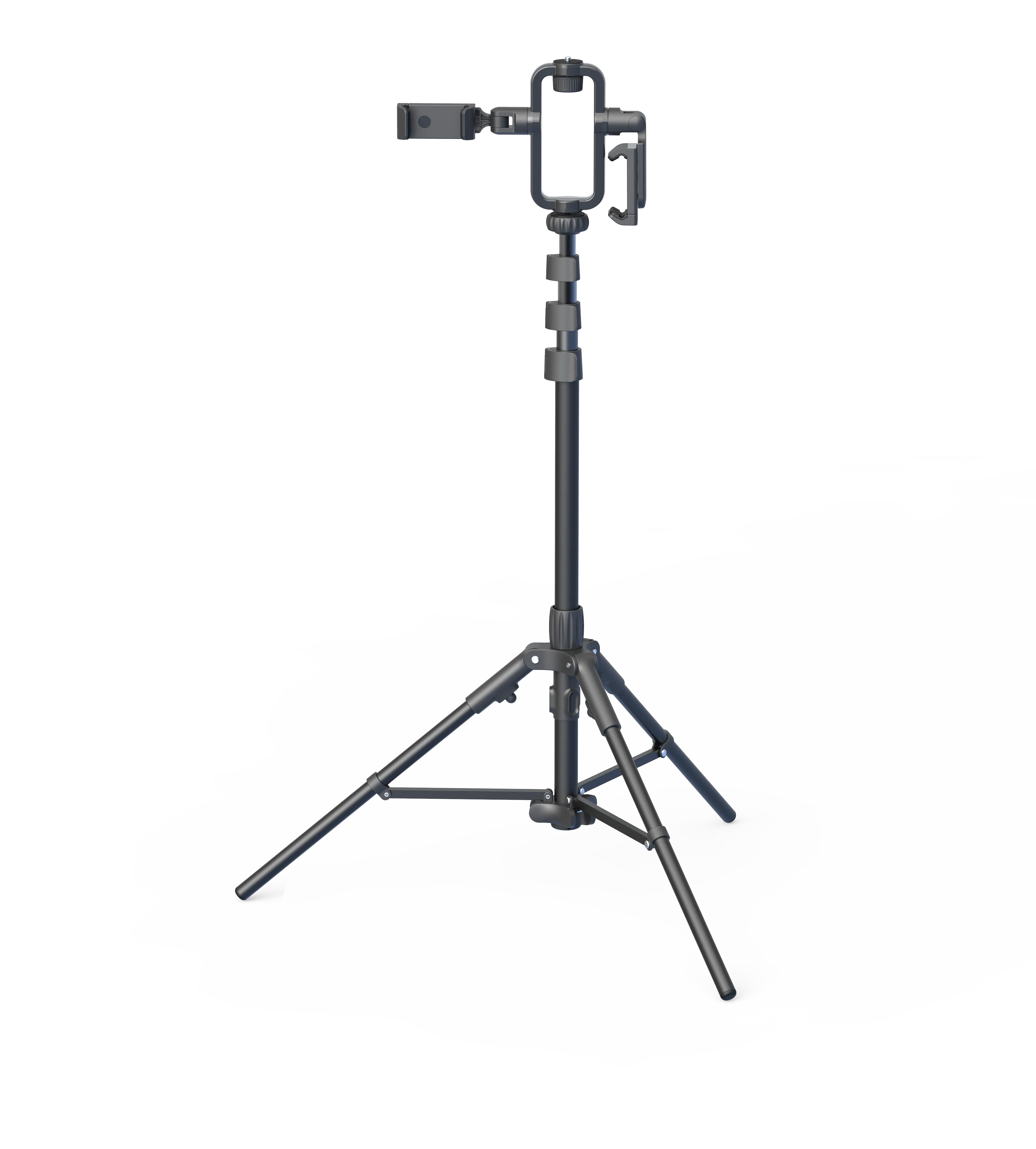 Multi-Function Stand with Smartphone, Camera, Light & Microphone Mount For Content Creation, Vlogging, Home & Studio Professional Use