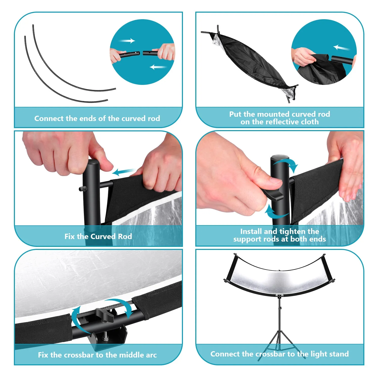 NEEWER 155 x 61cm Clamshell Light Reflector Diffuser