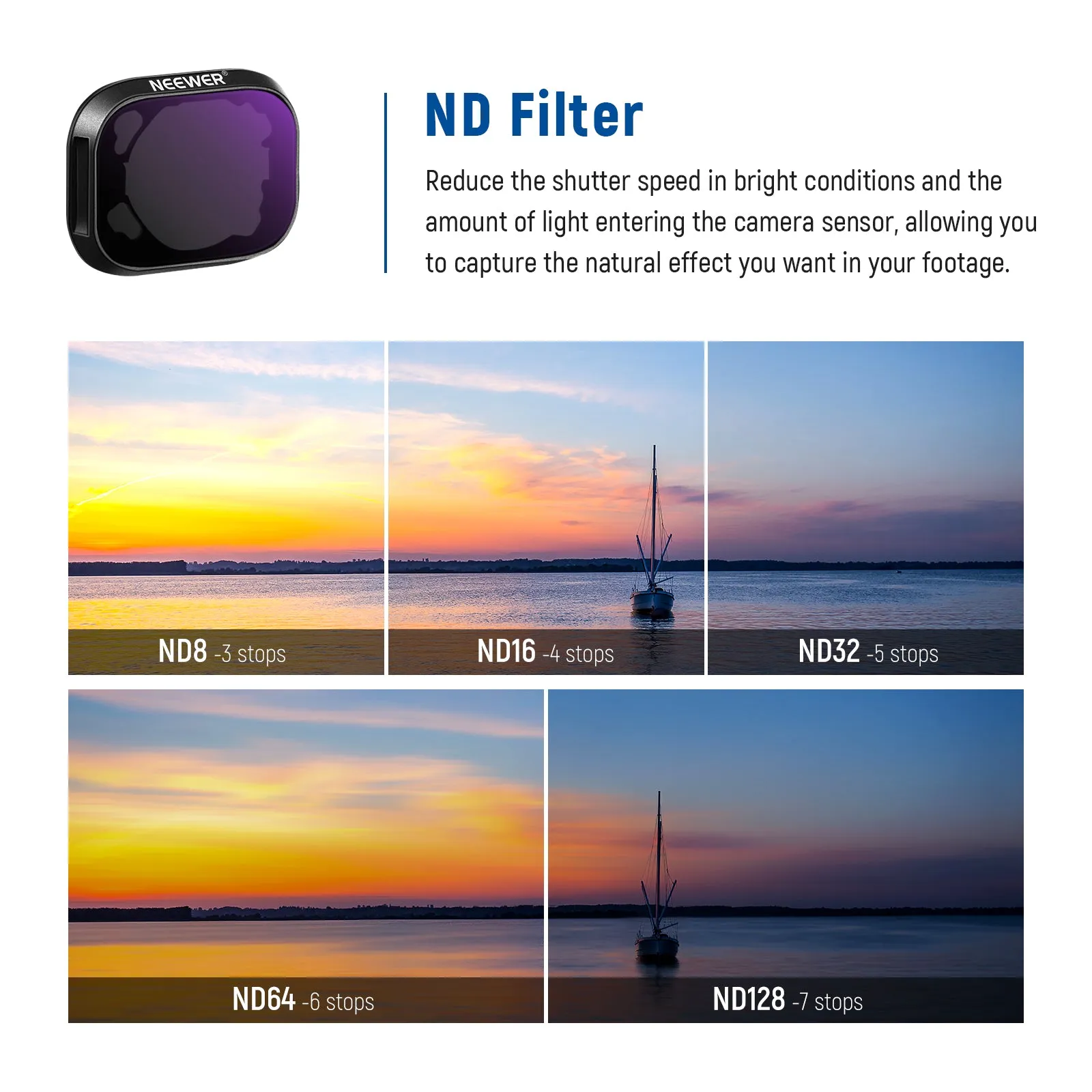 NEEWER Aluminum ND Filter Set For DJI Mini 3/Mini 3 Pro