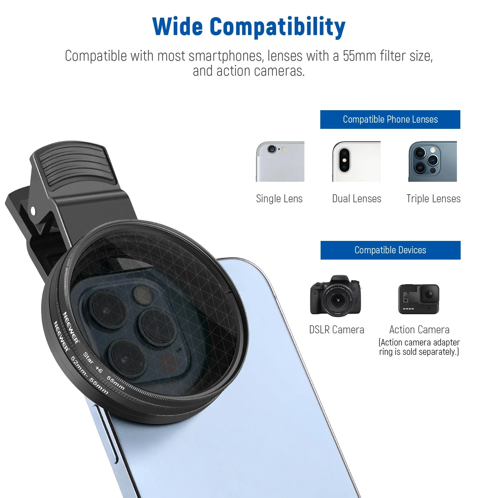 NEEWER Clip On Filters Kit for Phone & Camera