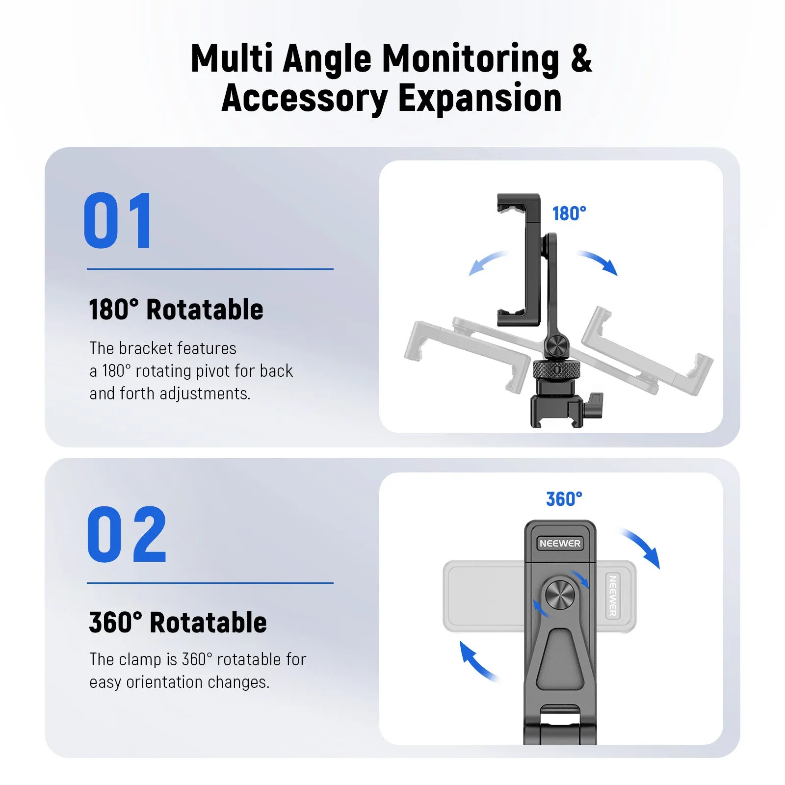 NEEWER GA010 Phone Tripod Mount For DJI RS 2 RSC 2 RS 3 Pro