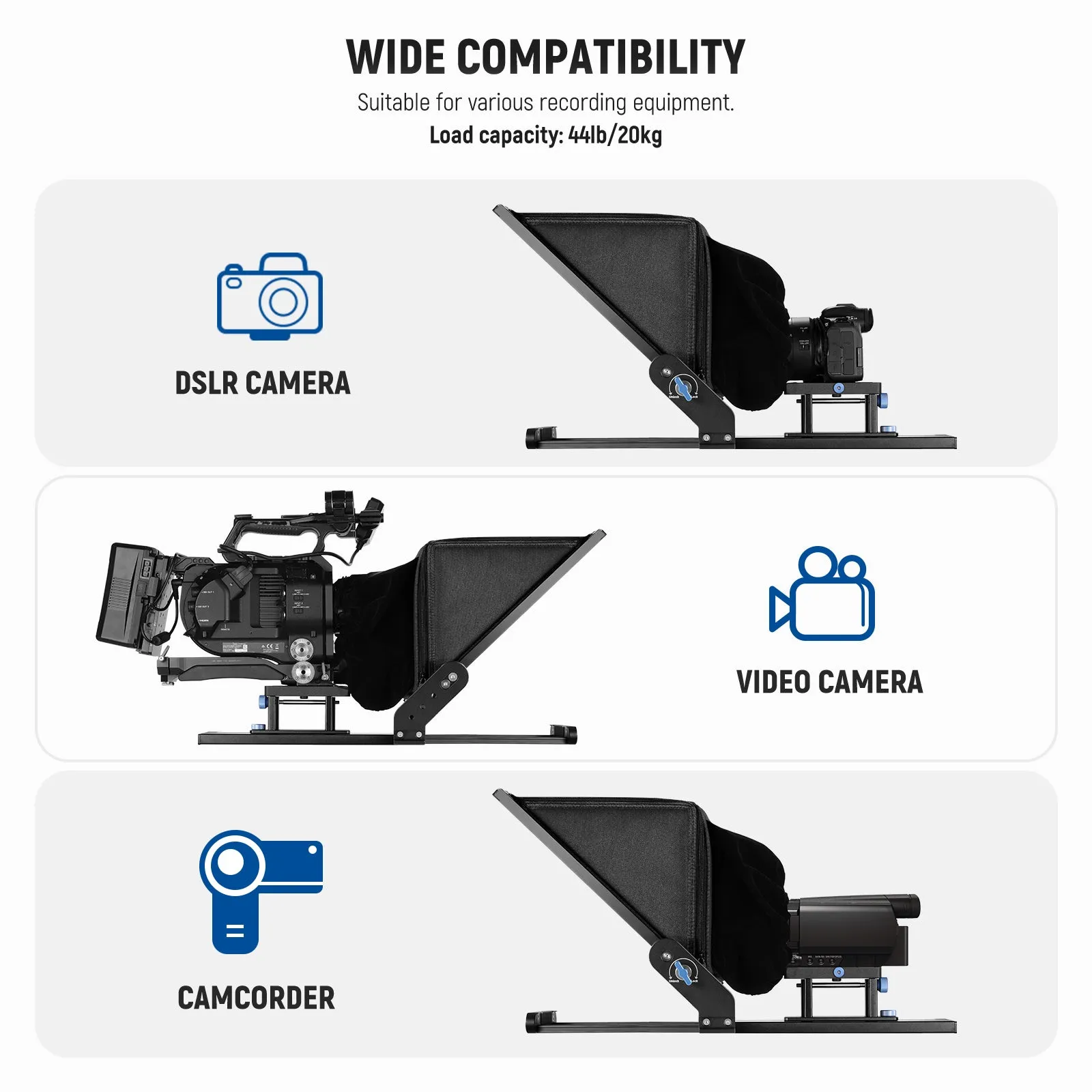 NEEWER X17 II Teleprompter with RT113 Remote/APP Control