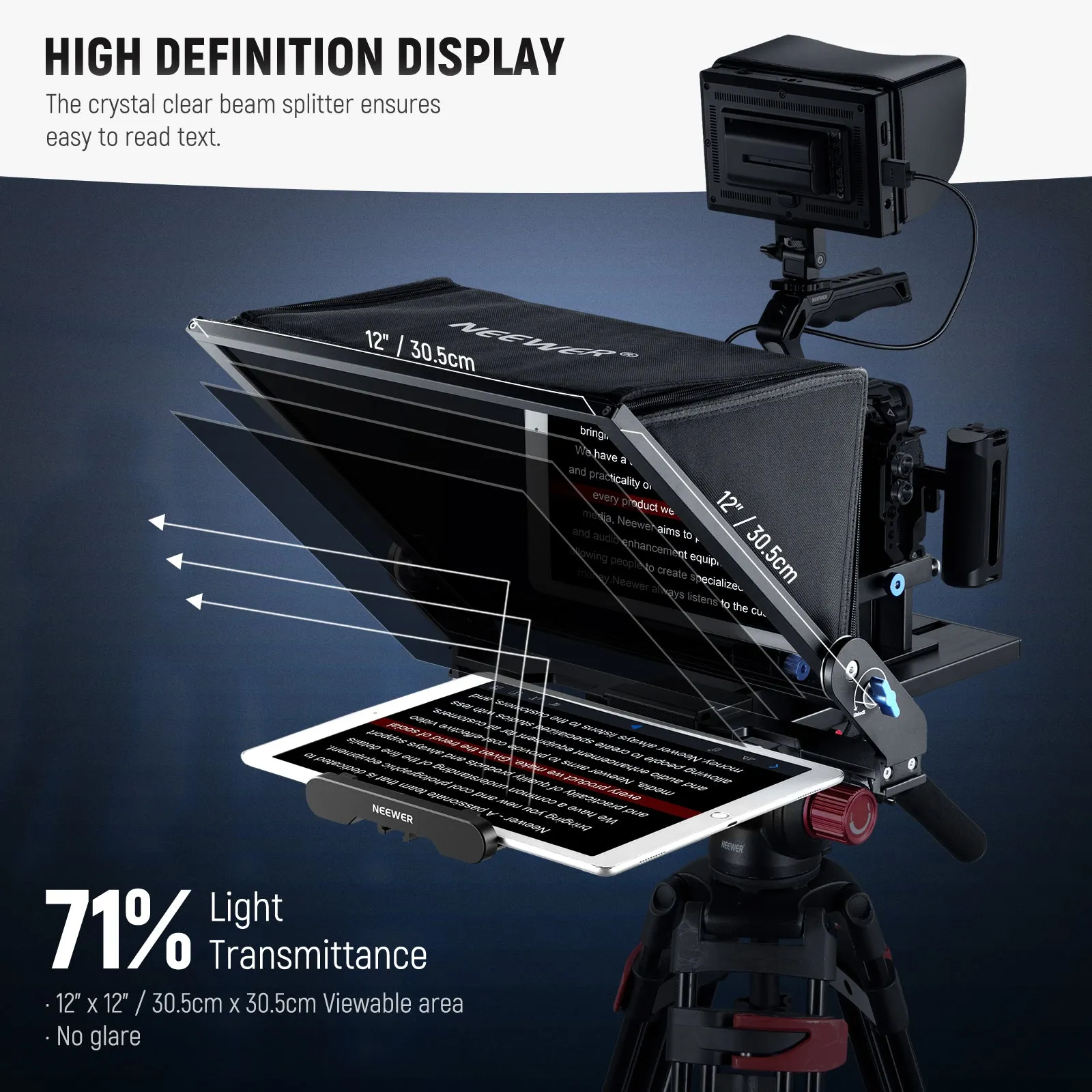 NEEWER X17 II Teleprompter with RT113 Remote/APP Control