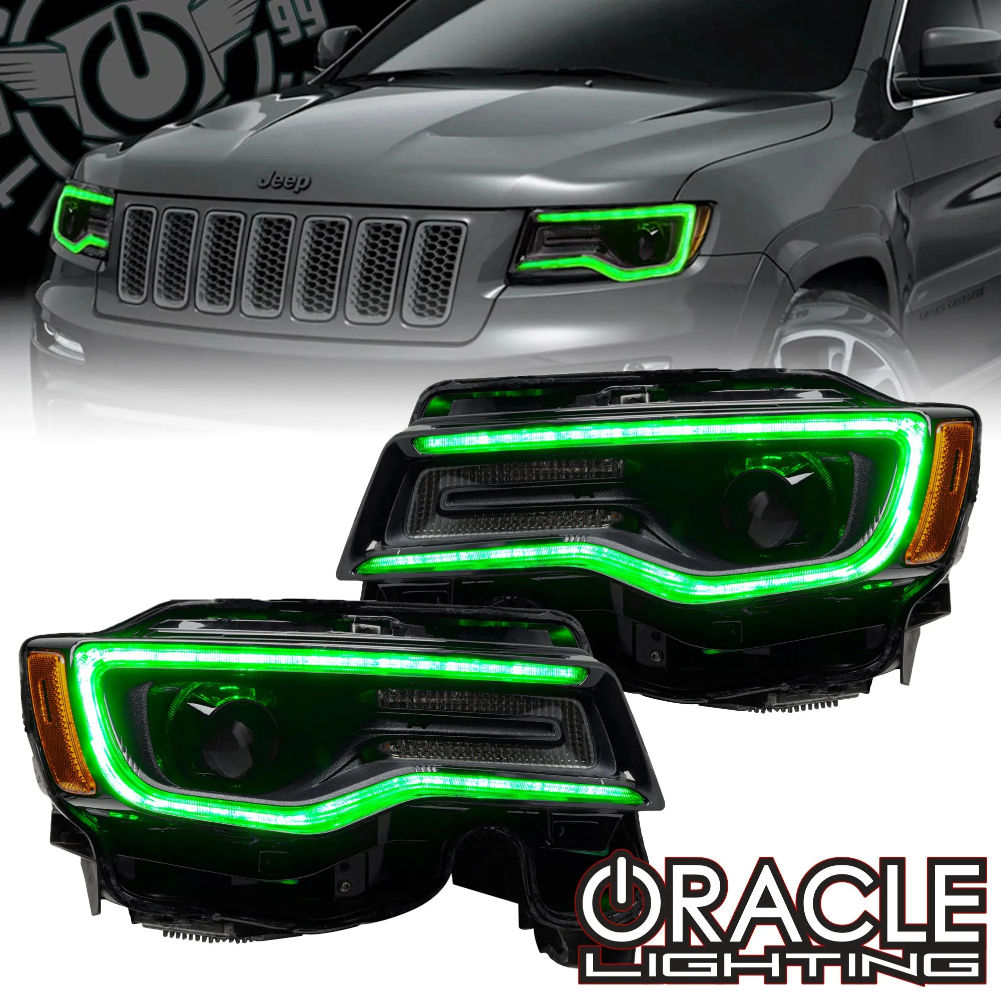 ORACLE Lighting 2014-2021 Jeep Grand Cherokee Dynamic ColorSHIFT Headlight DRL Upgrade Kit