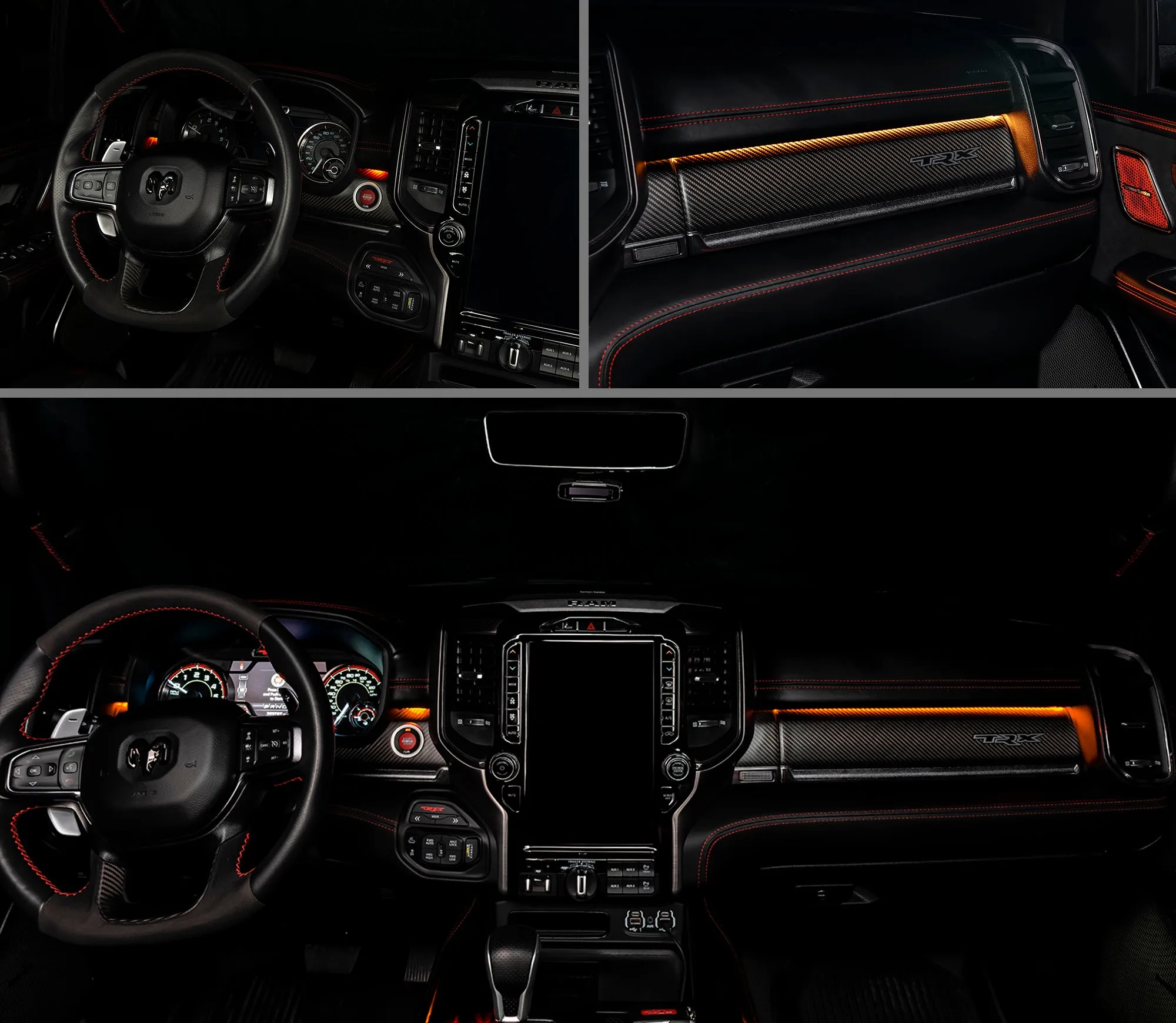 ORACLE Lighting 2019-2024 RAM Complete Interior Ambient Lighting ColorSHIFT RGB Conversion Kit