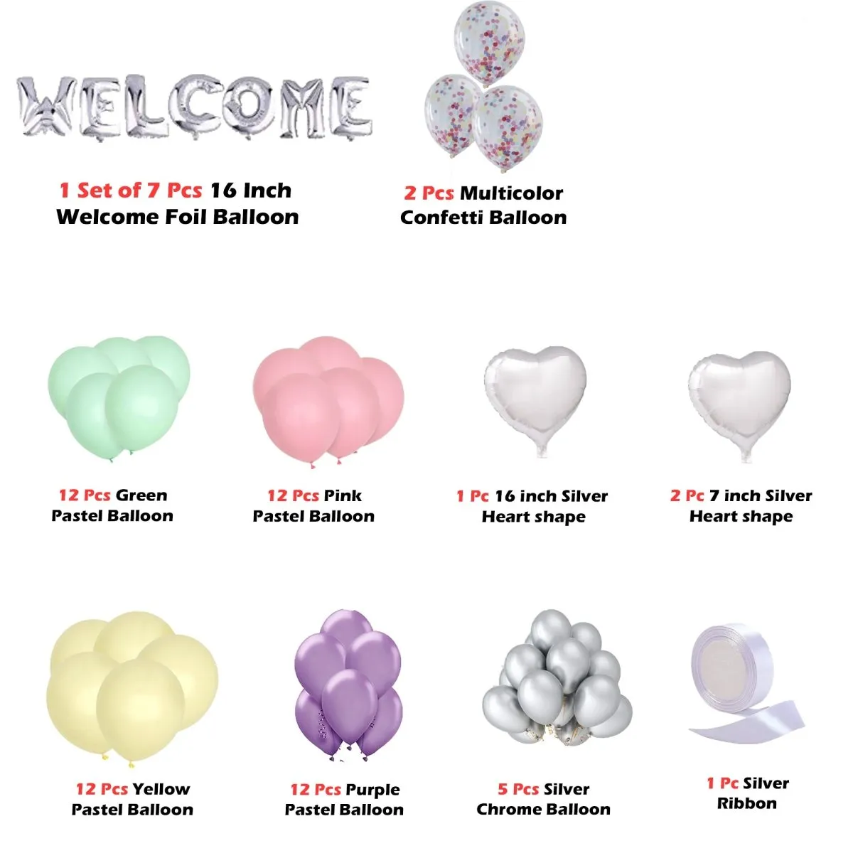 Pastel Welcome Decoration Kit 67 Pcs