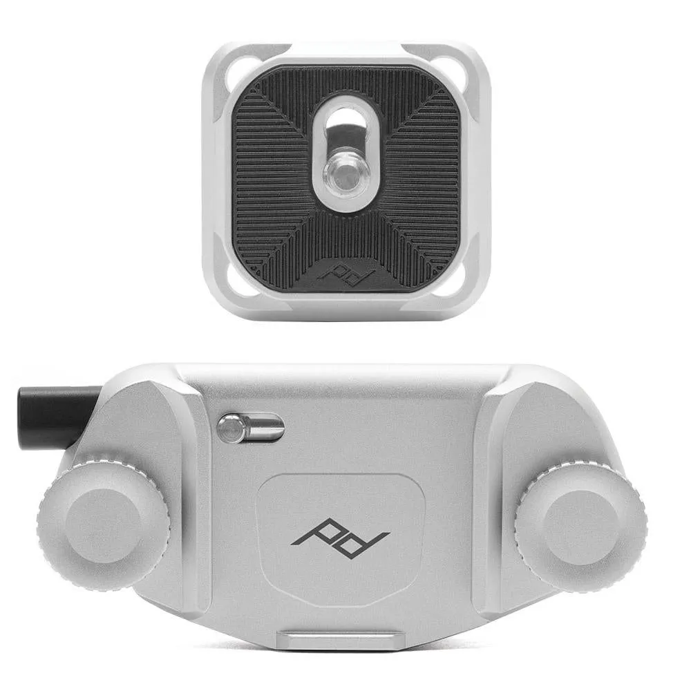 Peak Design Capture Camera Clip v3 - Silver with Standard plate.