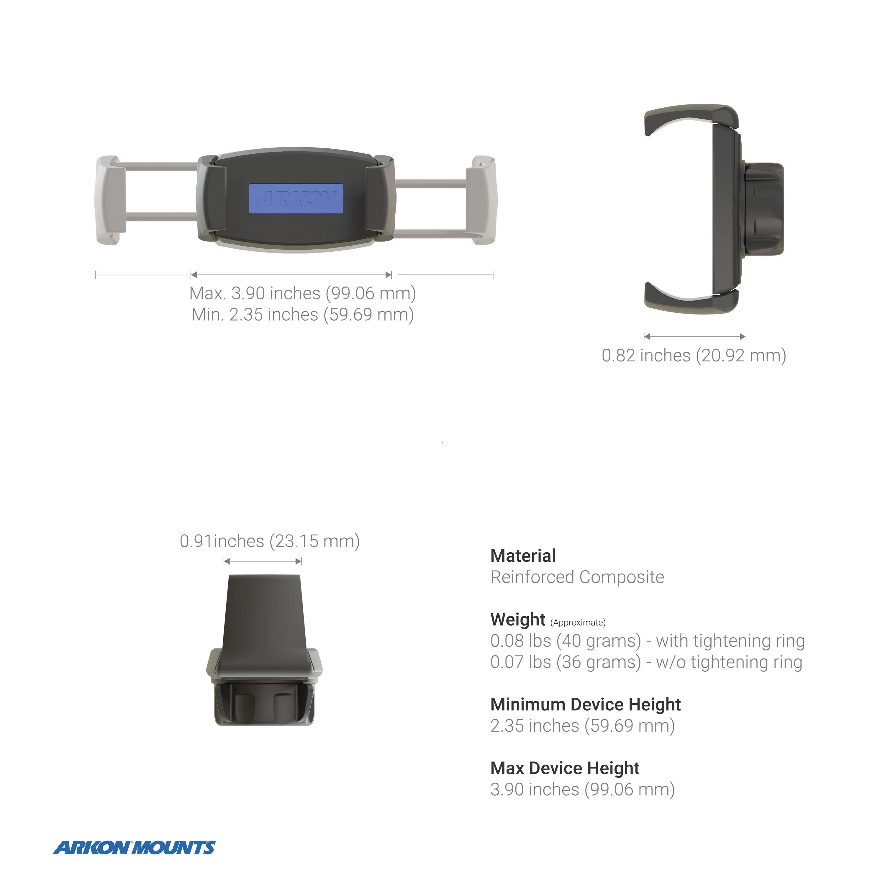 Phone Tripod Mount and LED Ring Light Bundle