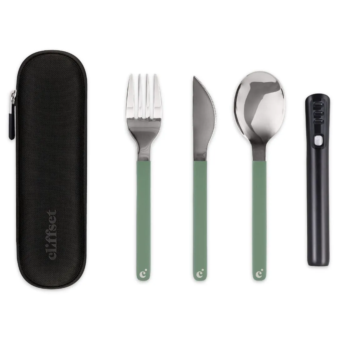 Reusable Portable Cutlery with Refillable Cleaner