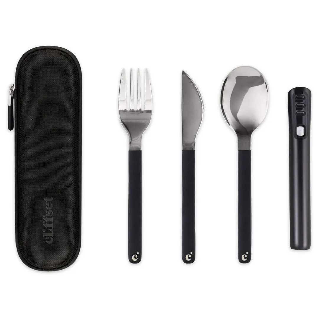 Reusable Portable Cutlery with Refillable Cleaner