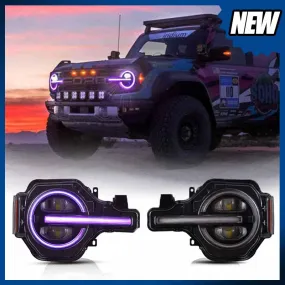 RGB LED Projector Headlights Assembly for 2021-2024 Ford Bronco