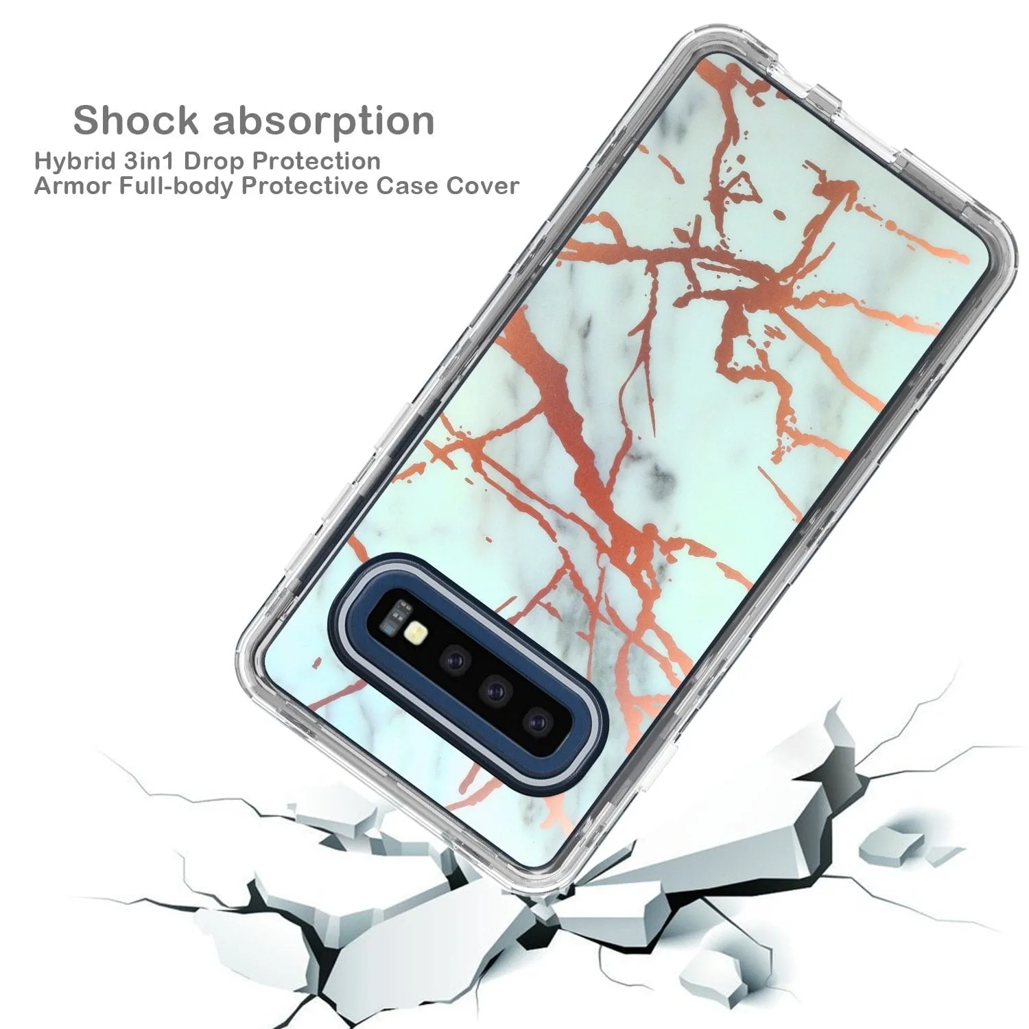 Samsung Galaxy S10 Case - Marble, Tempered Glass Back