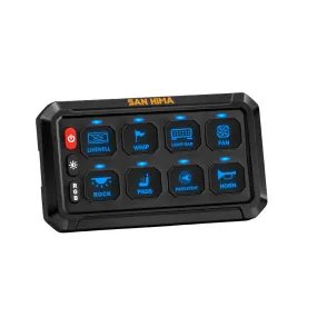 San Hima 8 Gang Bluetooth Switch Panel 12V/24V ON-OFF LED Control For Car Boat