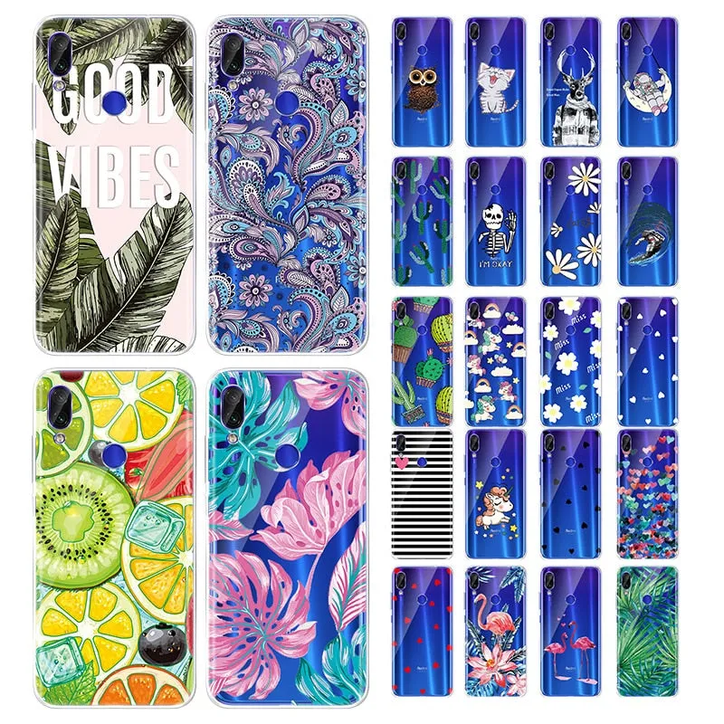 Silicon Pattern Case For Xiaomi Redmi Funda For Xiaomi Redmi Note 7 pro Redmi note 6 pro 6 6A Cases Protective TPU Cover