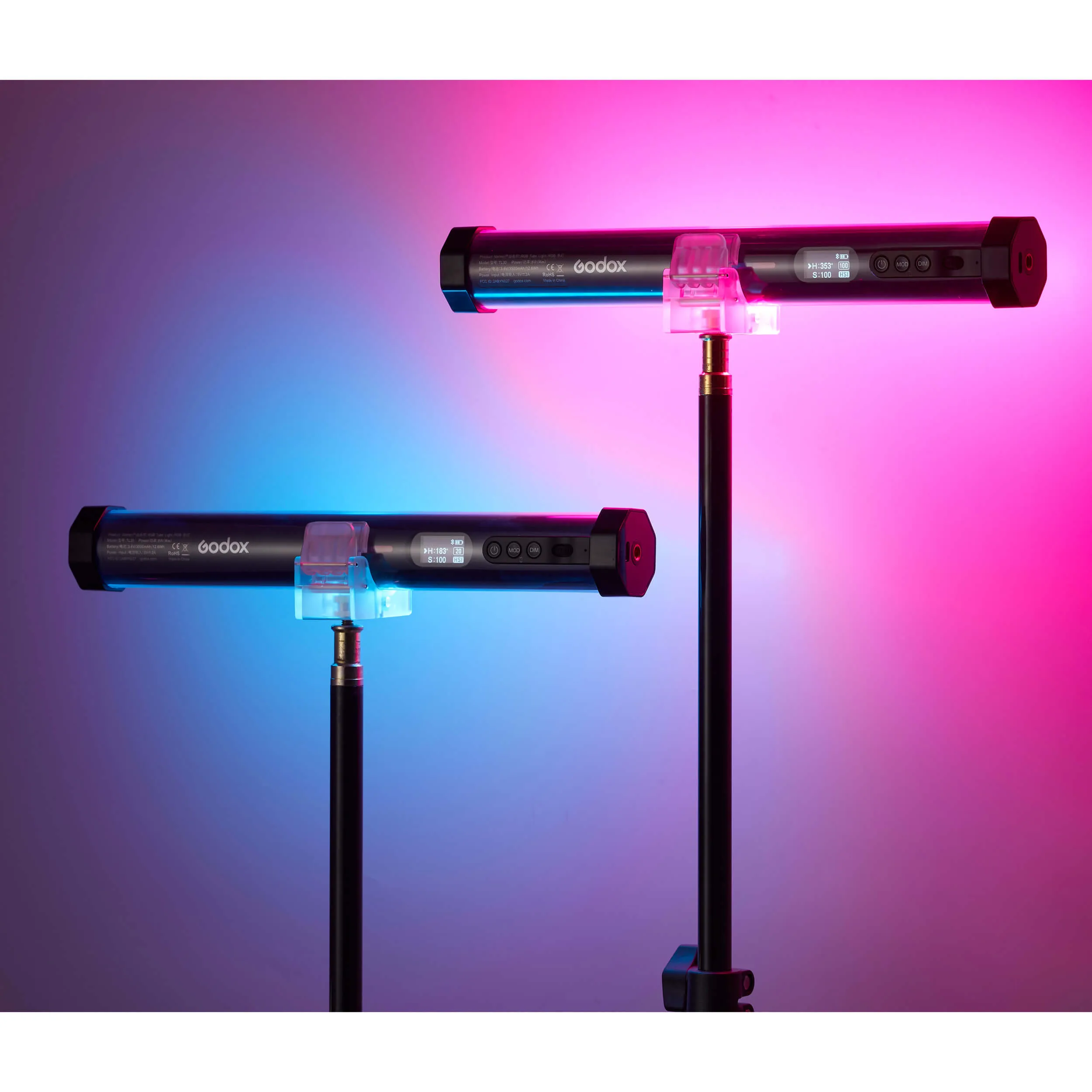 TL30-K2 RGB Pavo Tube Two Lights Set with Li-Ion Battery