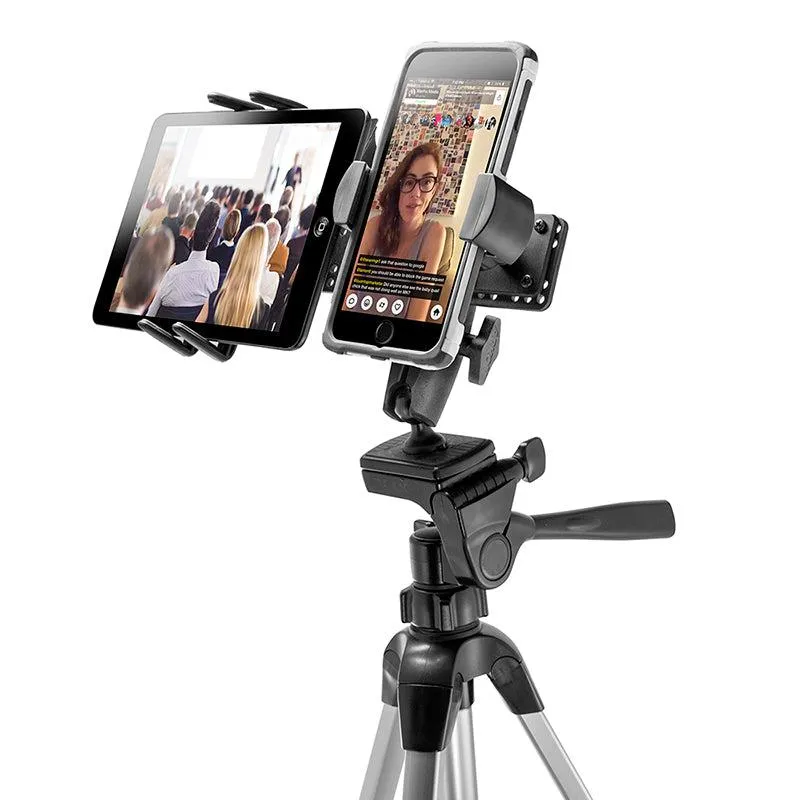 TW Broadcaster Combo - Slim-Grip® Ultra and RoadVise® Phone Tripod Mount Holder for Live Streaming