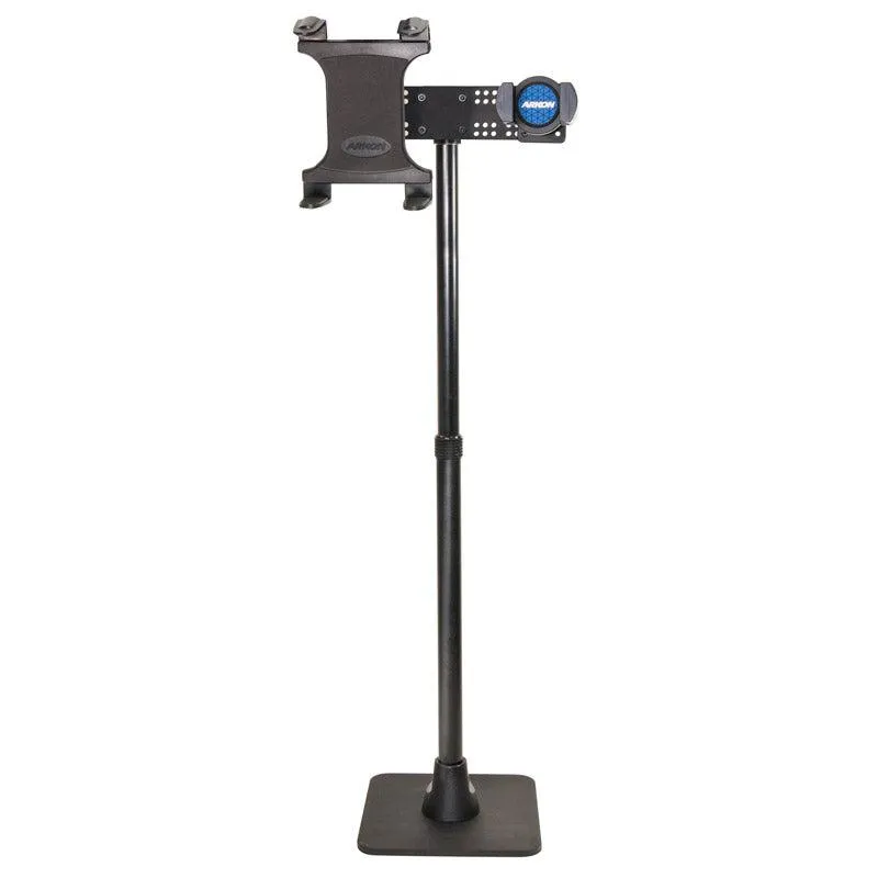 TW Broadcaster Dual Slim-Grip® Tablet and RoadVise® Phone Countertop or Desk 29-inch Stand Holder for Live Streaming