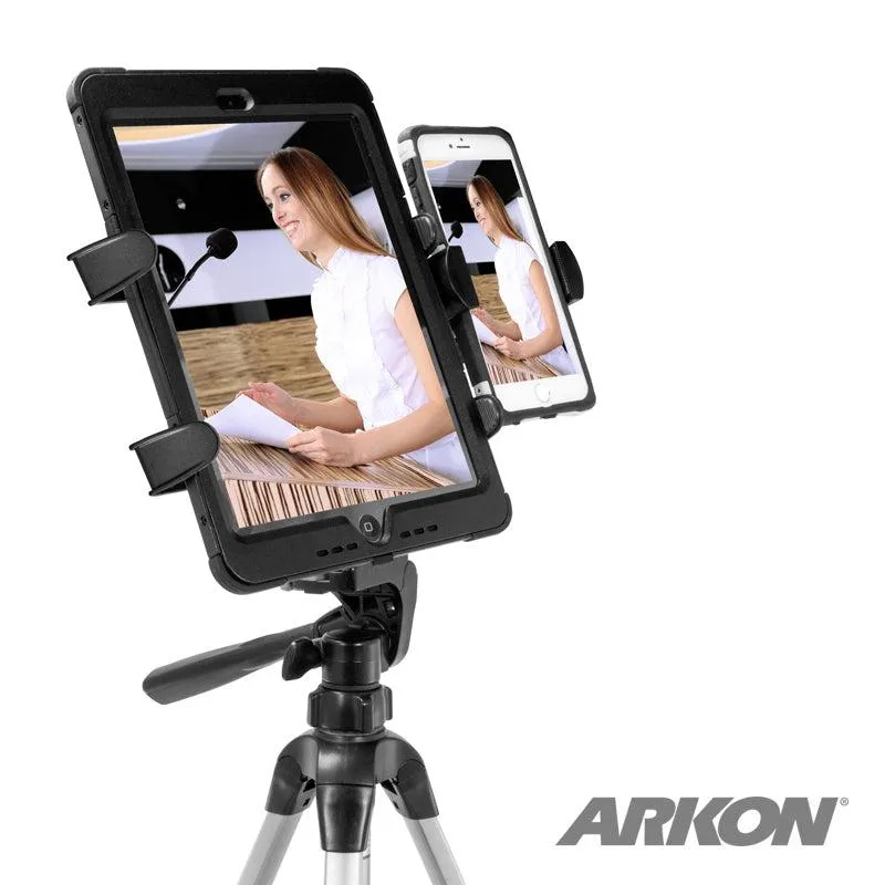 TW Broadcaster Slim-Grip® Tablet and RoadVise® Tripod Mount Holder for Streaming Live Video