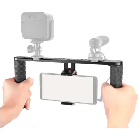 Universal Smartphone Metal Cage Photo Video Rig with Cold Shoe Mounts