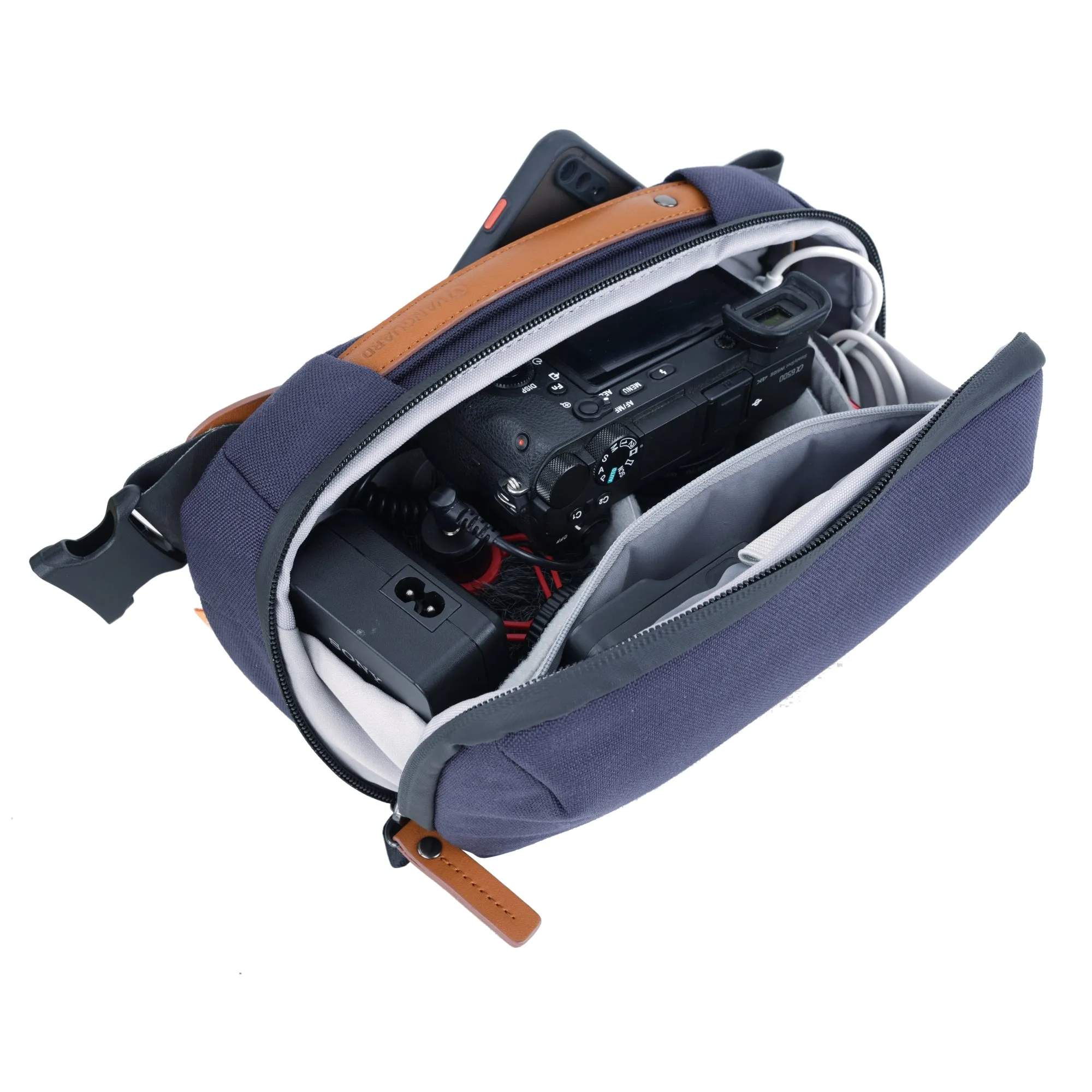 VEO City CB24 NV - Crossbody Camera Bag - Navy Blue